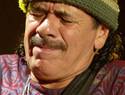 Карлос Сантана (Carlos Santana) и его полное концентрации лицо, в момент подёргивания струн инструмента
