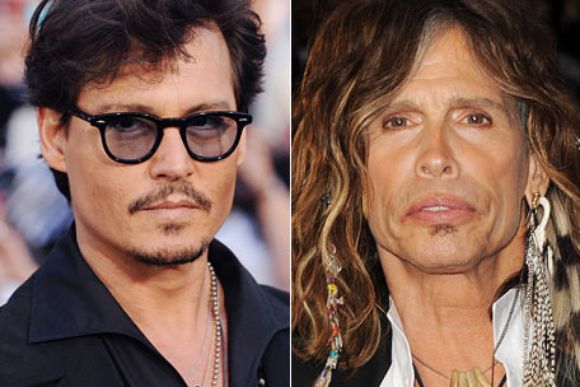 Джонни Депп (Johnny Depp) пишет песни вместе с участником  Aerosmith Стивеном Тайлером (Steven Tyler) 